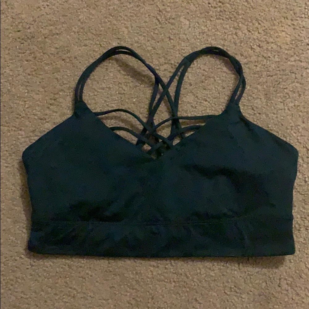 Joy Lab emerald green strappy sports bra
